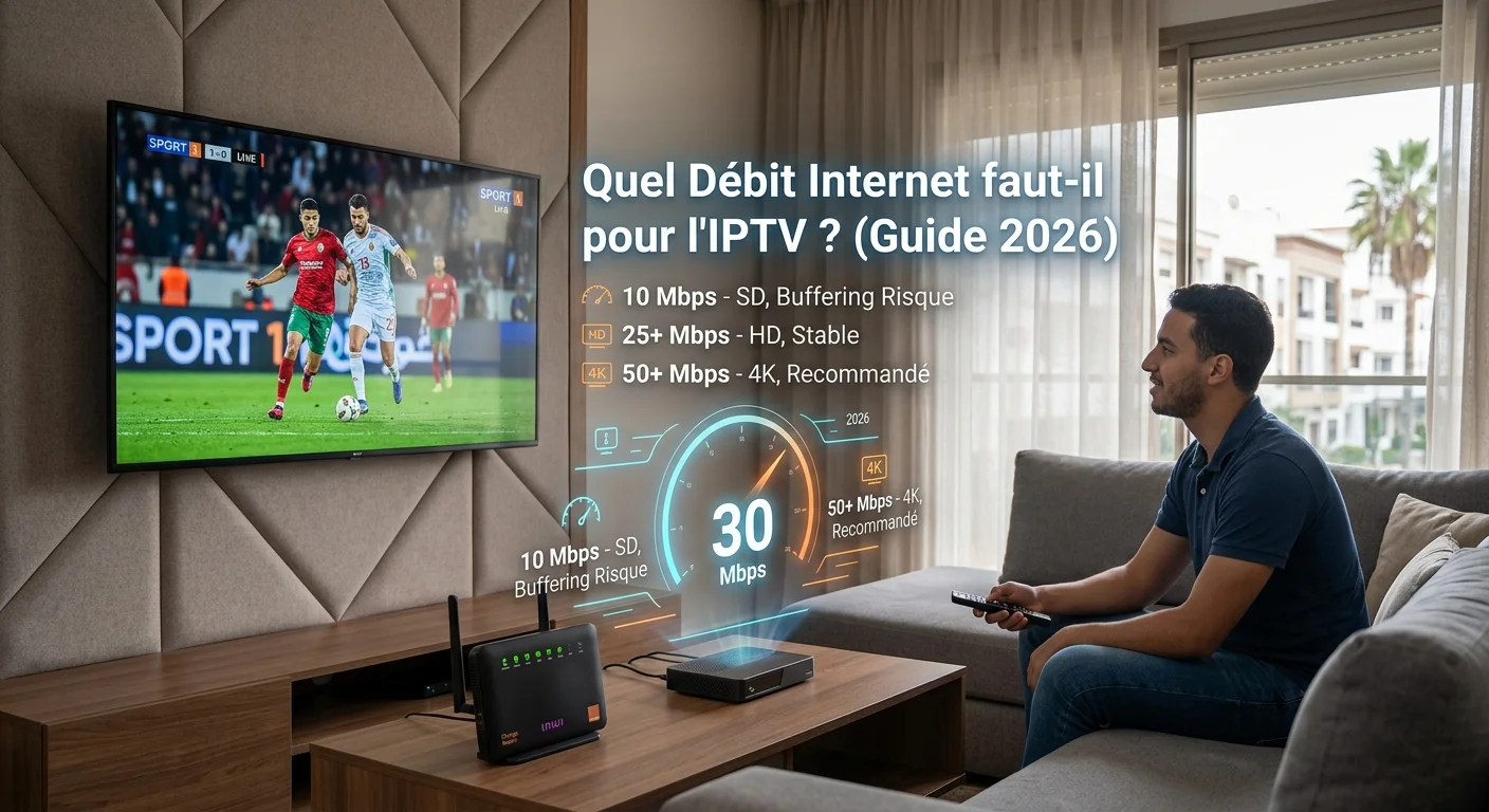 Débit Internet pour l'IPTV — quelle connexion pour regarder en HD et en 4K