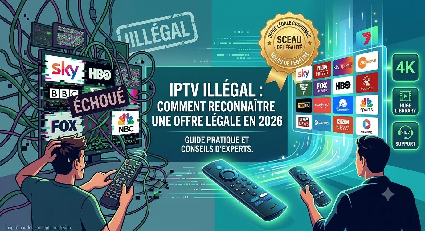 IPTV illégal ou légal — reconnaître un abonnement IPTV fiable et légal
