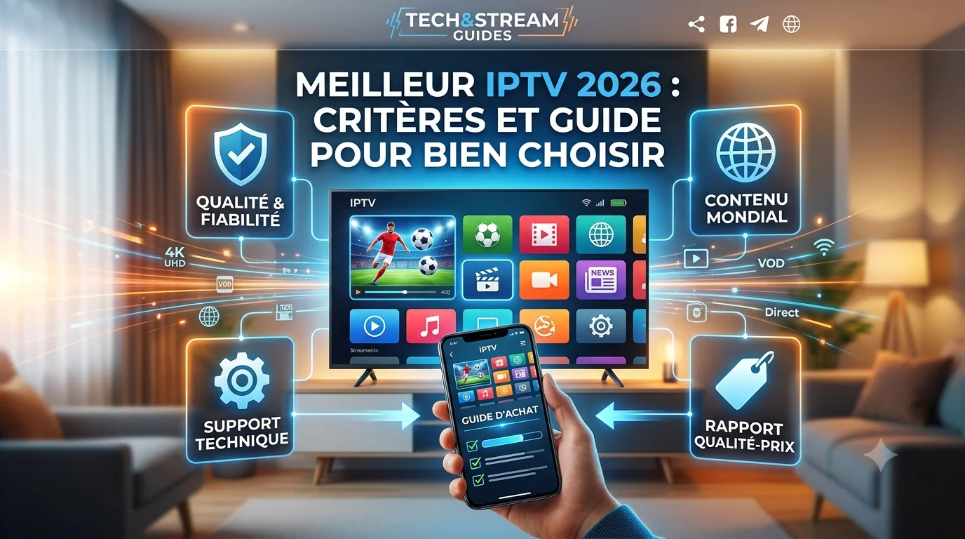 Meilleur IPTV 2026 — critères pour choisir le meilleur abonnement IPTV en 4K
